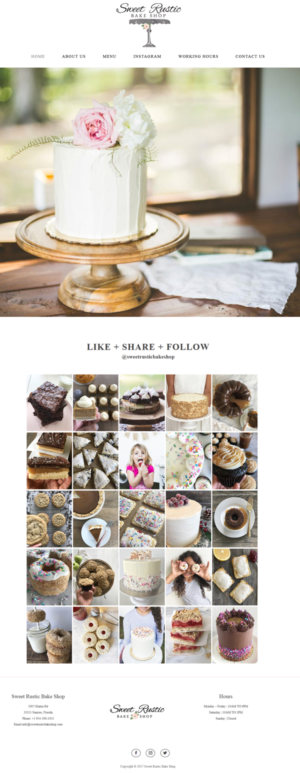 Wordpress Design by CharaFathimalil for Sweet Rustic Bake Shop | Design: #17003064