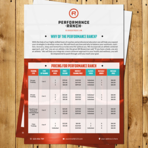 Diseño de Flyer por debdesign para Performance Ranch | Diseño: #16971431
