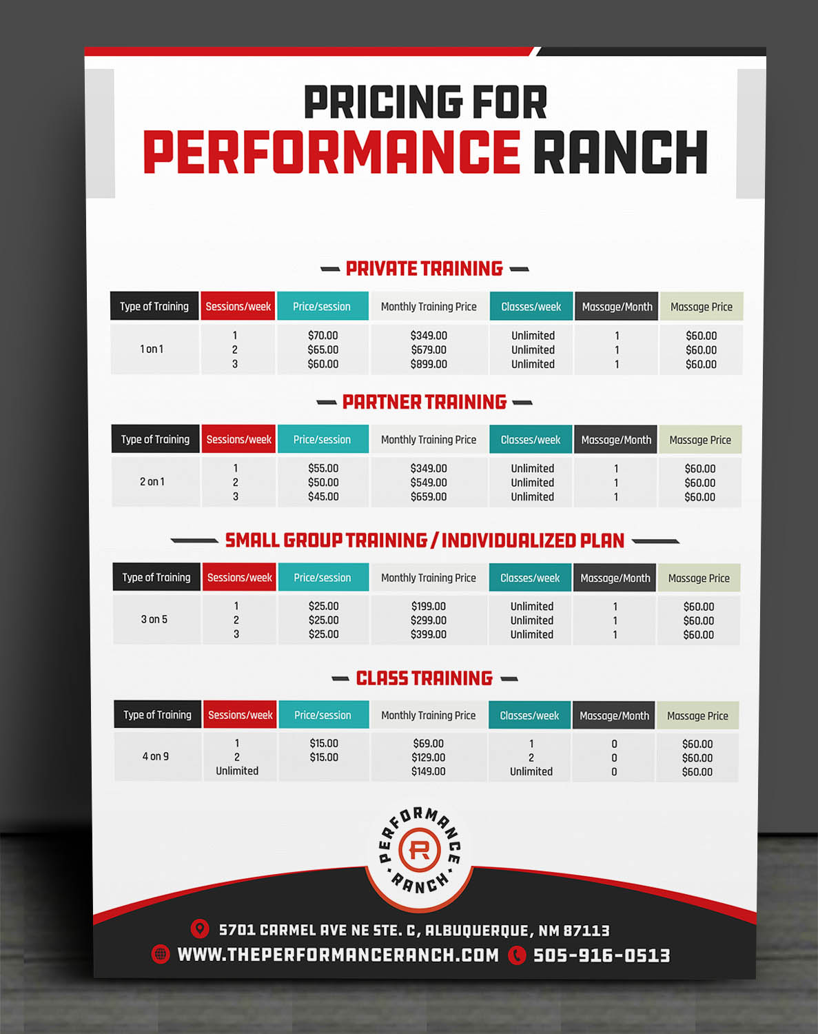 Diseño de Flyer por SAI DESIGNS para Performance Ranch | Diseño #17009018