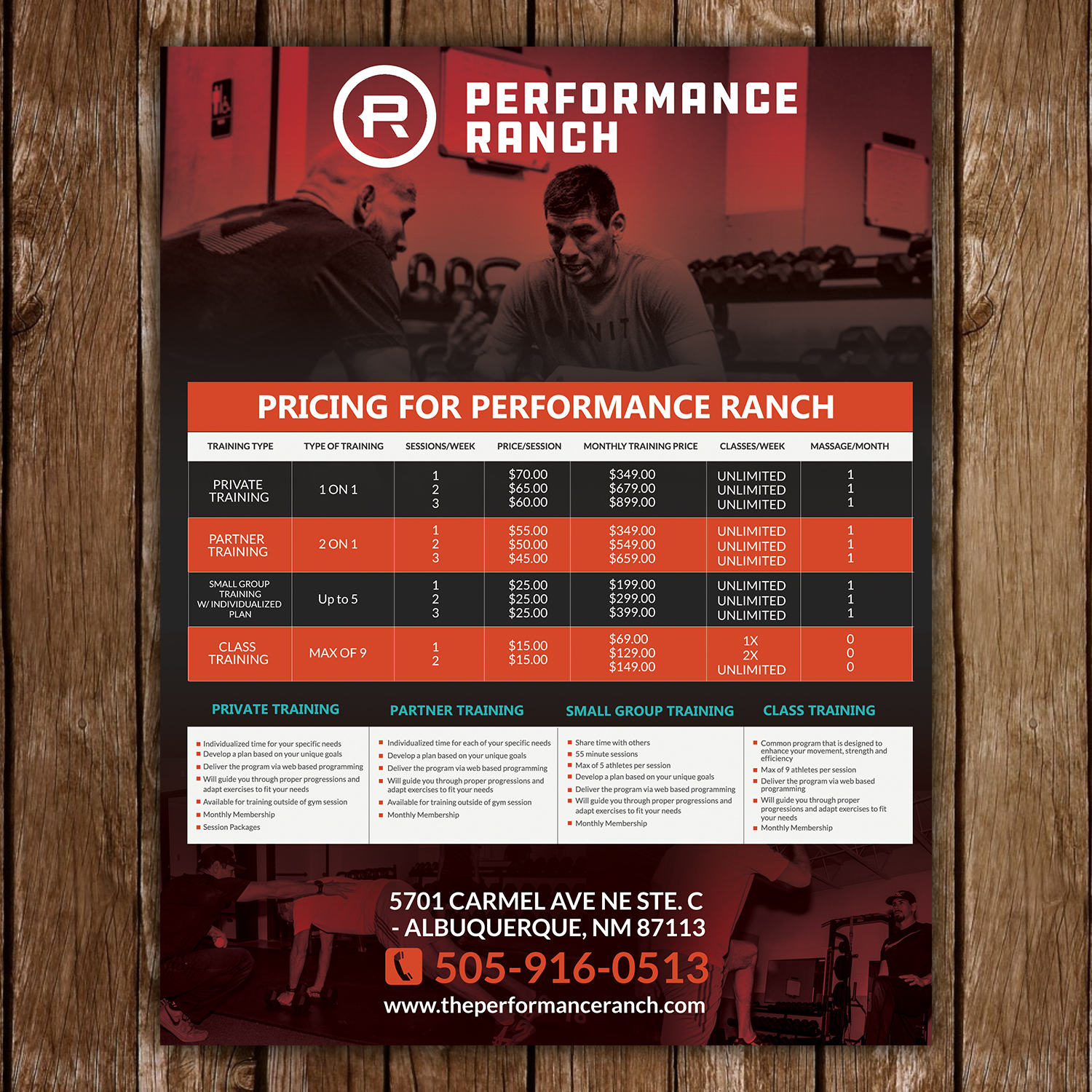 playful professional training flyer design for performance ranch performance flyer