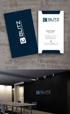 Diseño de Logo por zebronicgraphic para Blitz Contractors, LLC | Diseño: #16984516