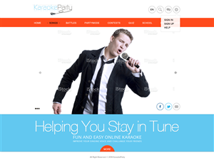 Web Design by AVROM for Karaokeparty Online Gaming AB | Design: #2853565