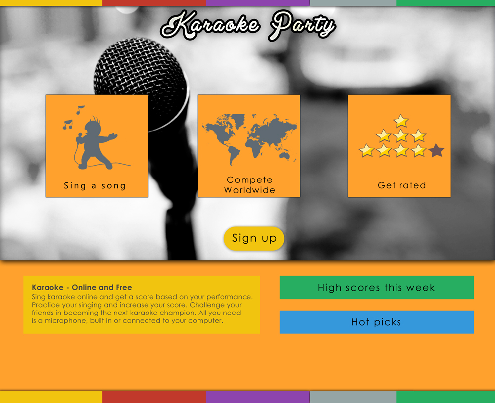 Web Design by BC Arts for Karaokeparty Online Gaming AB | Design #2827945