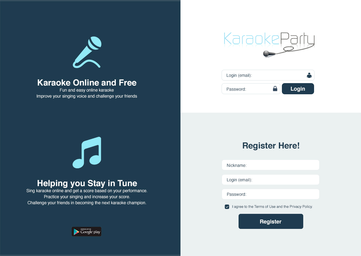 Web Design by  Jorch for Karaokeparty Online Gaming AB | Design #3010574