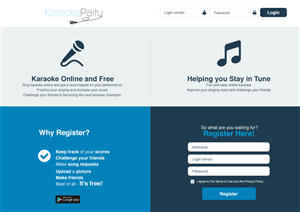 Web Design by  Jorch for Karaokeparty Online Gaming AB | Design: #3010578