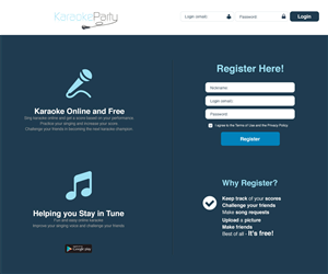 Web Design by  Jorch for Karaokeparty Online Gaming AB | Design: #3014727