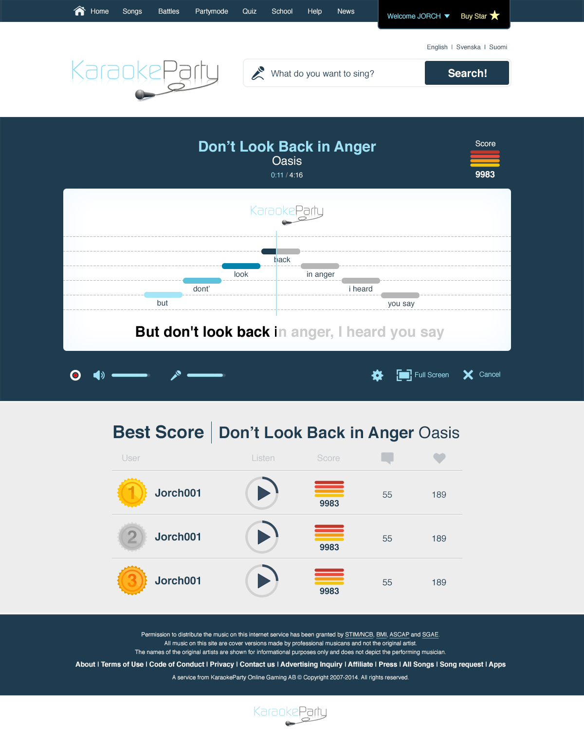 Web Design by  Jorch for Karaokeparty Online Gaming AB | Design #3015496