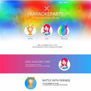 Web Design by Carl-O for Karaokeparty Online Gaming AB | Design: #2812135