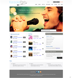 Web Design by pb for Karaokeparty Online Gaming AB | Design: #2699786