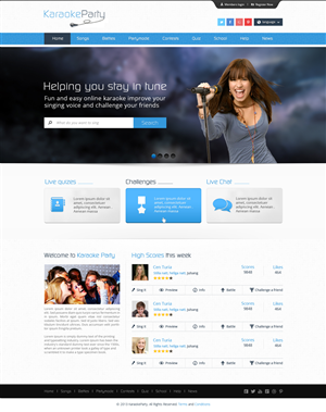 Web Design by the-lion-king for Karaokeparty Online Gaming AB | Design: #2704375