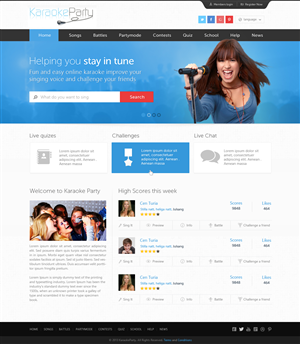 Web Design by the-lion-king for Karaokeparty Online Gaming AB | Design: #2718185