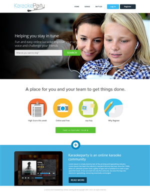 Web Design by OM for Karaokeparty Online Gaming AB | Design: #2739597