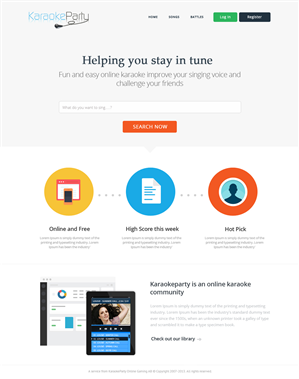 Web Design by OM for Karaokeparty Online Gaming AB | Design: #2739599