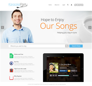 Web Design by OM for Karaokeparty Online Gaming AB | Design: #2739603