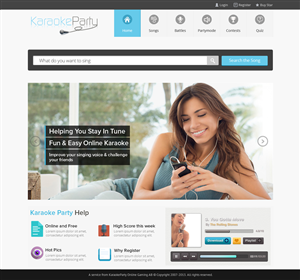 Web Design by OM for Karaokeparty Online Gaming AB | Design: #2739681