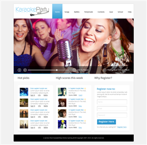 Web Design by OM for Karaokeparty Online Gaming AB | Design: #2739690