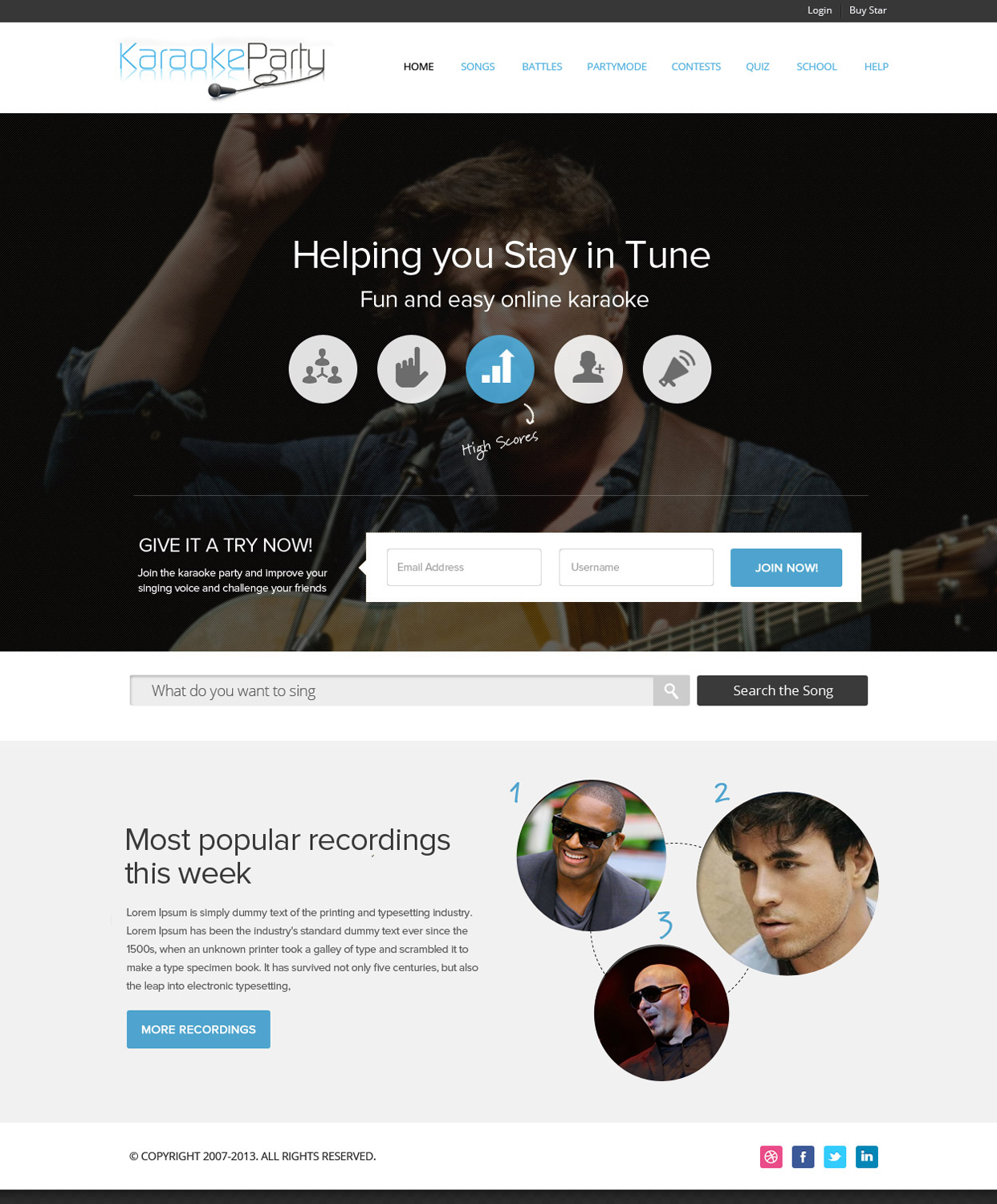 Web Design by OM for Karaokeparty Online Gaming AB | Design #2739695