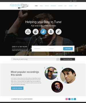 Web Design by OM for Karaokeparty Online Gaming AB | Design: #2739695