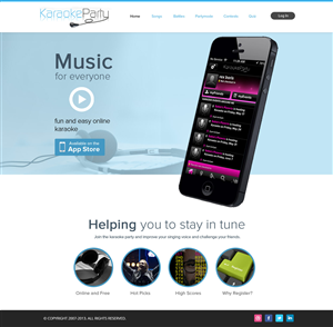 Web Design by OM for Karaokeparty Online Gaming AB | Design: #2739696