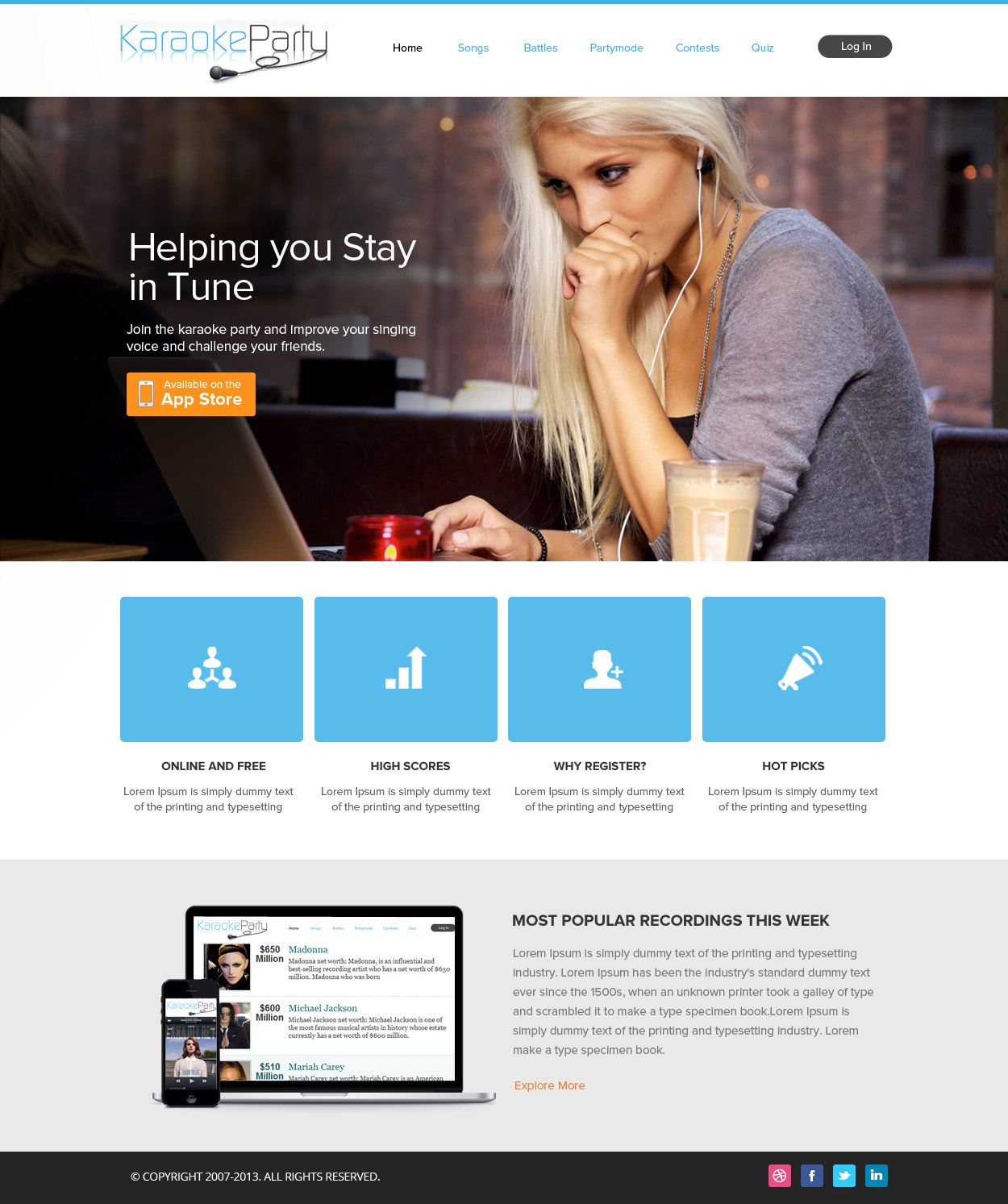 Web Design by OM for Karaokeparty Online Gaming AB | Design #2739698