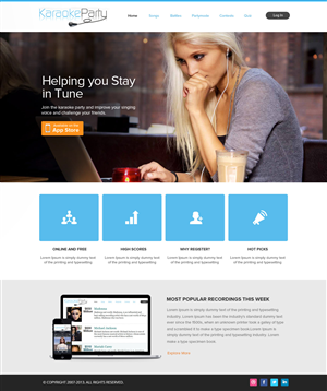 Web Design by OM for Karaokeparty Online Gaming AB | Design: #2739698