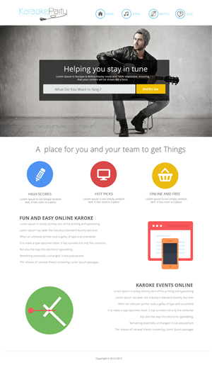 Web Design by OM for Karaokeparty Online Gaming AB | Design: #2739703
