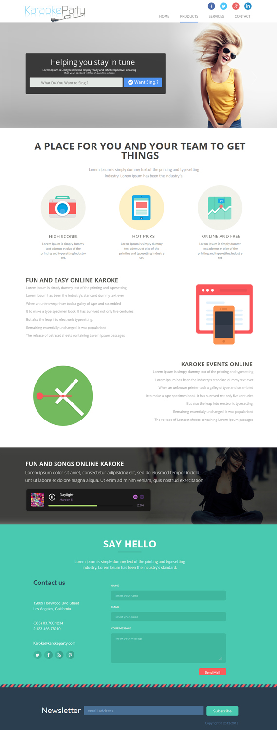 Web Design by OM for Karaokeparty Online Gaming AB | Design #2739705