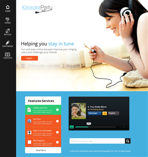 Web Design by OM for Karaokeparty Online Gaming AB | Design: #2752419