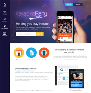 Web Design by OM for Karaokeparty Online Gaming AB | Design: #2752421