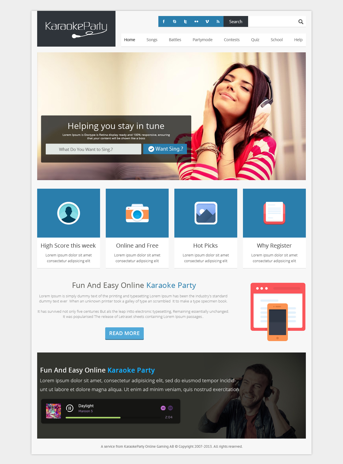 Web-Design von OM für Karaokeparty Online Gaming AB | Design #2752625