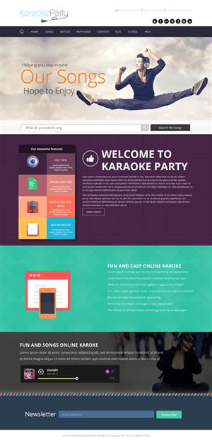 Web Design by OM for Karaokeparty Online Gaming AB | Design: #2752664