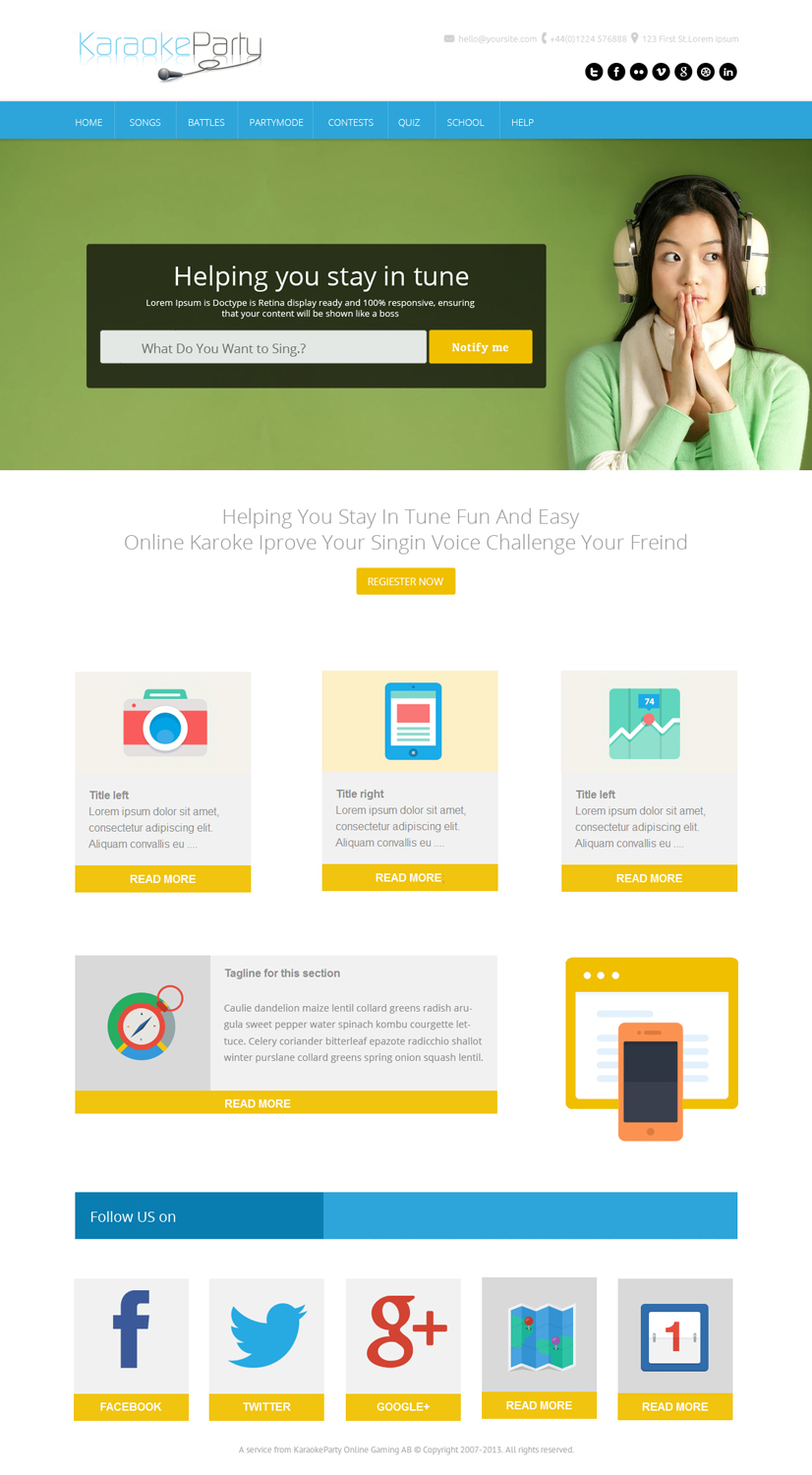 Web Design by OM for Karaokeparty Online Gaming AB | Design #2752669