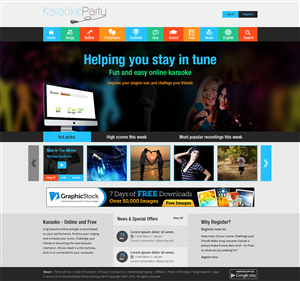 Diseño Web por Creative Usha para Karaokeparty Online Gaming AB | Diseño #2827703