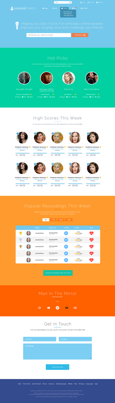 Web Design by Unity Design Studios for Karaokeparty Online Gaming AB | Design: #3073319
