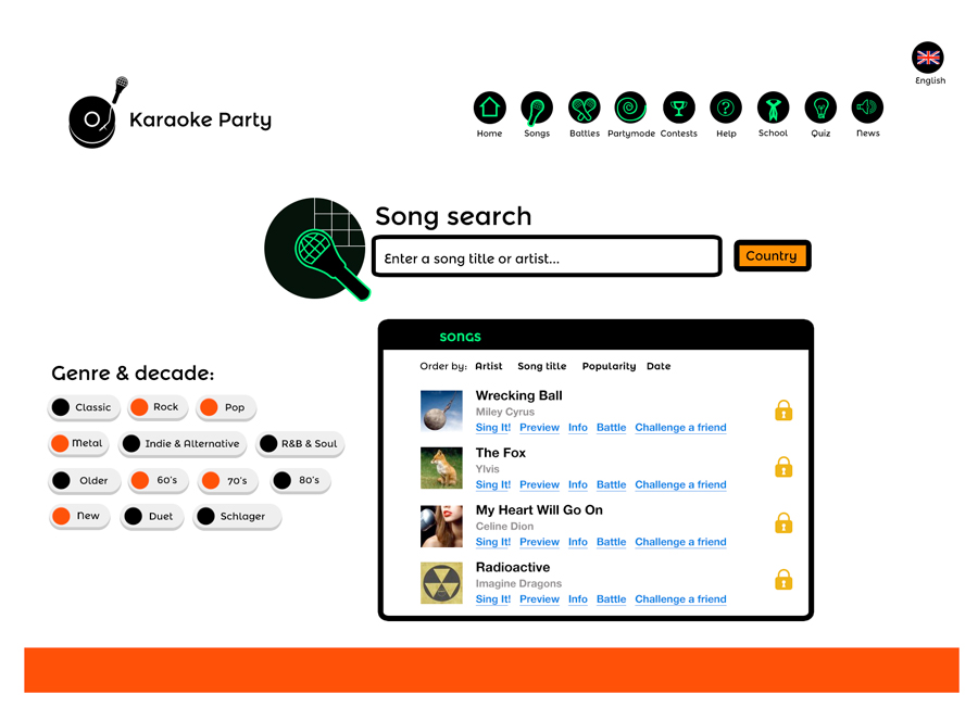 Web-Design von  Hypnotist für Karaokeparty Online Gaming AB | Design #2911116