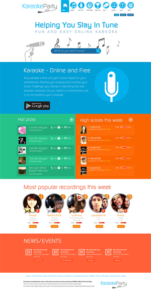Web Design by Behriatech for Karaokeparty Online Gaming AB | Design: #2721248