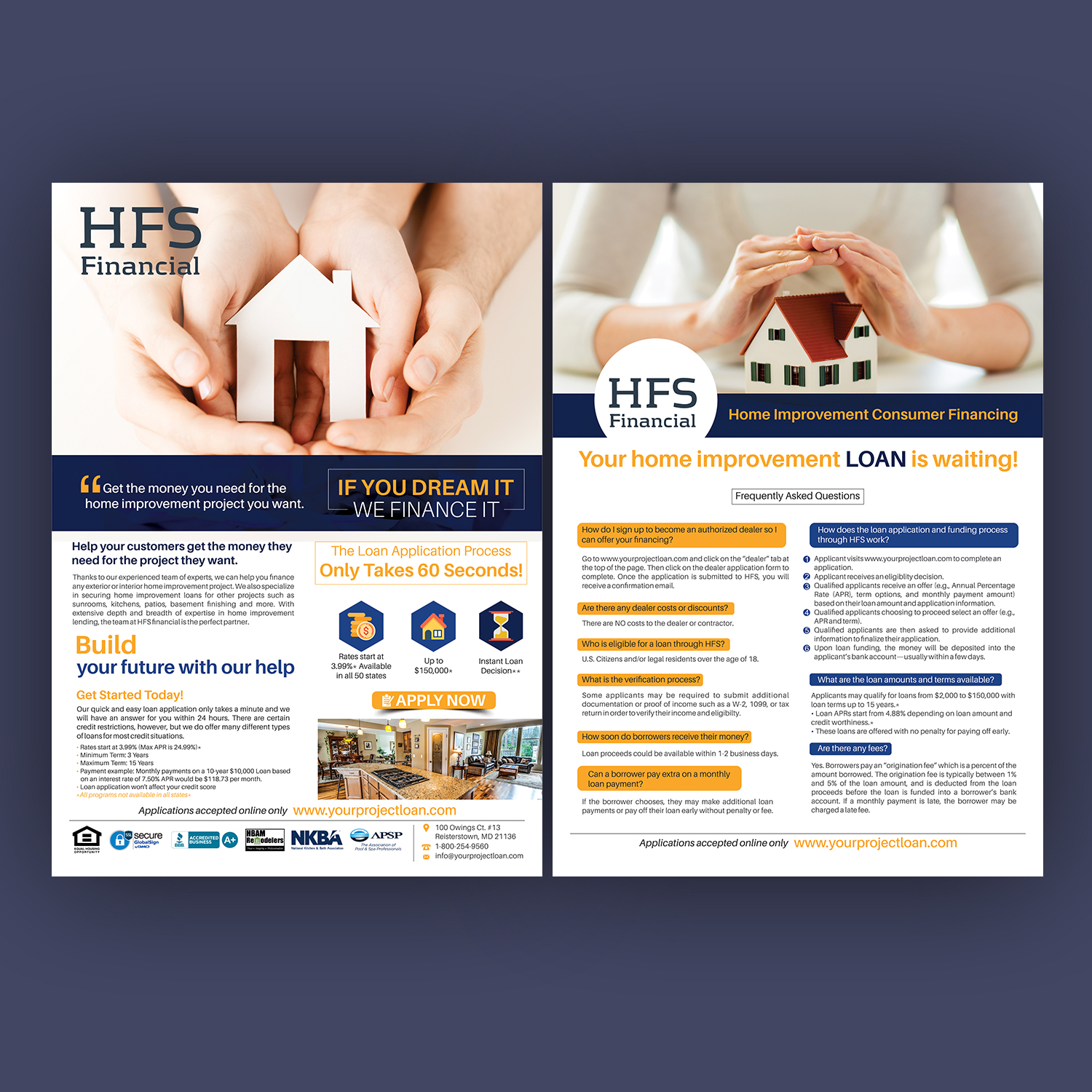 Design de Flyer par ESolz Technologies pour HFS Financial | Design : #16979729