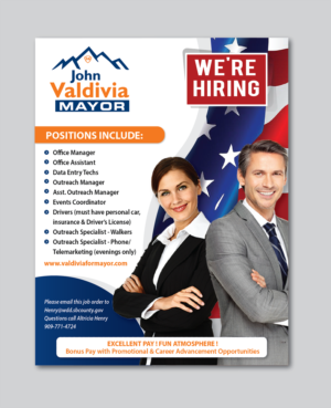 Diseño de Flyer por alex989 para Valdivia For Mayor 2018 | Diseño: #17109787