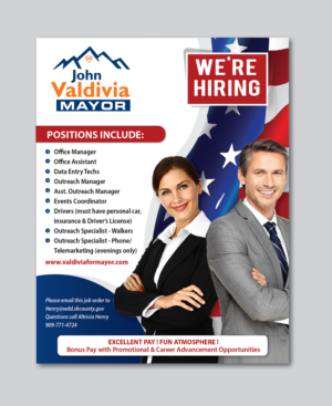 Diseño de Flyer por alex989 para Valdivia For Mayor 2018 | Diseño: #17109803