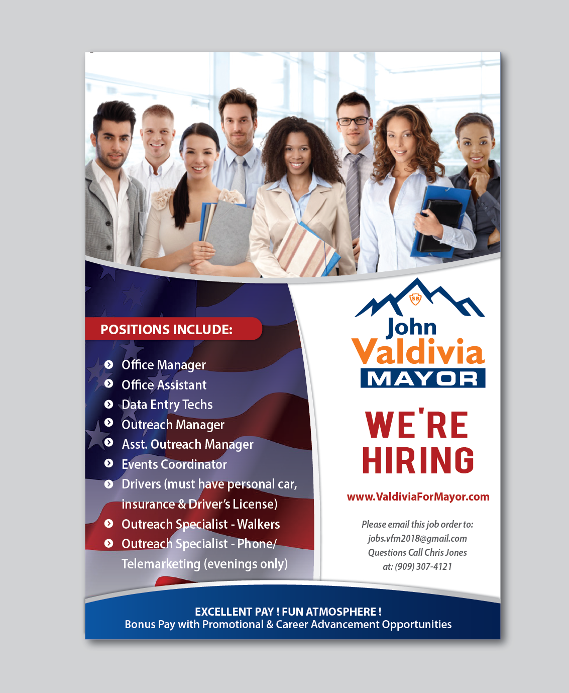 Flyer Design by alex989 for Valdivia For Mayor 2018 | Design #17122169