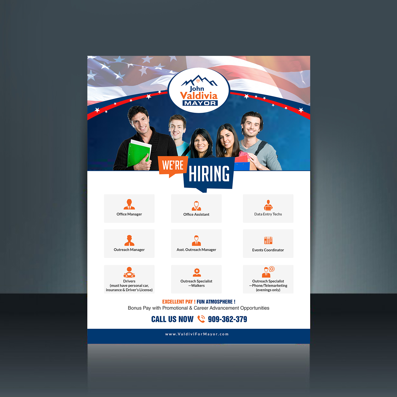 Flyer Design by creative.bugs for Valdivia For Mayor 2018 | Design #17111674