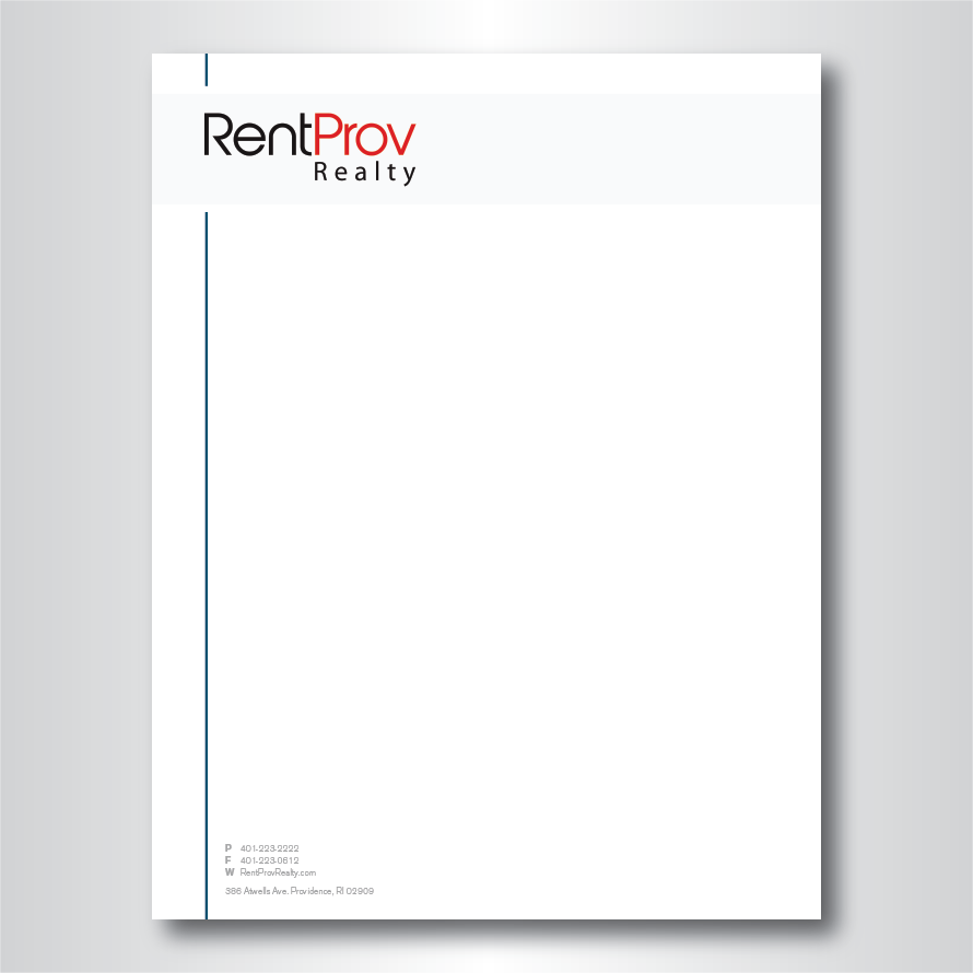 Letterhead Design by dotnot for RentProv Realty | Design #17077637