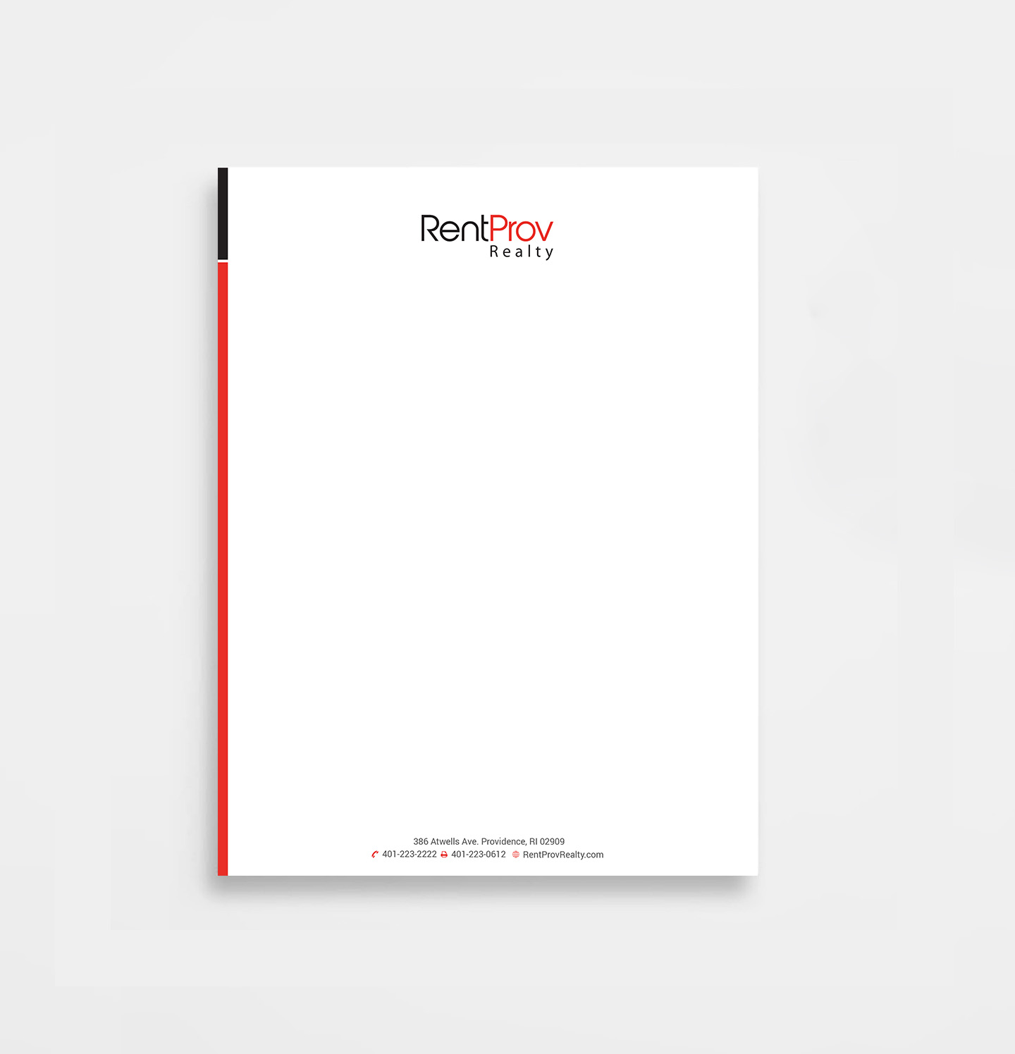Letterhead Design by Right_D for RentProv Realty | Design #16992018