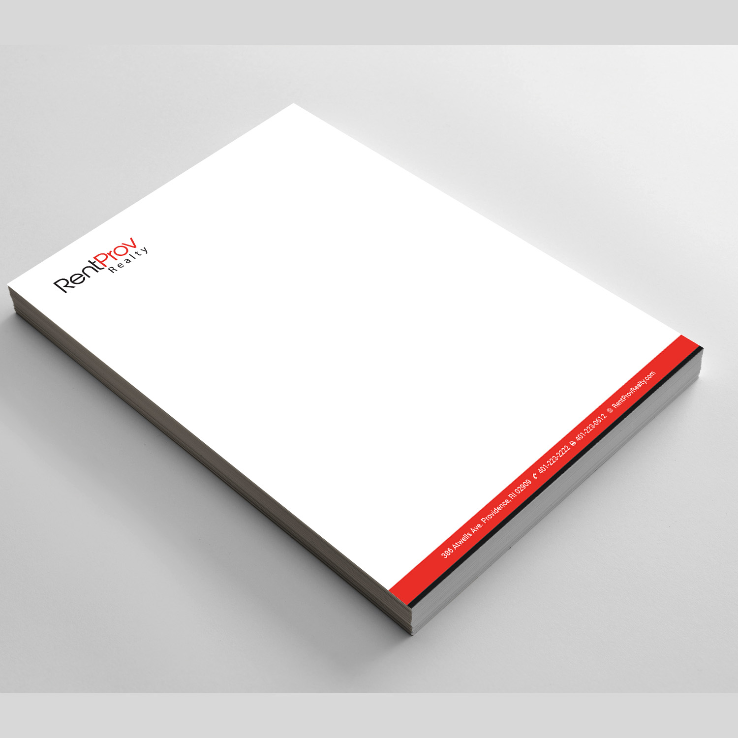 Letterhead Design by Right_D for RentProv Realty | Design #16992114