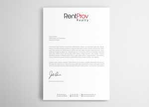 Diseño de Membrete por mdreyad para RentProv Realty | Diseño: #17031303