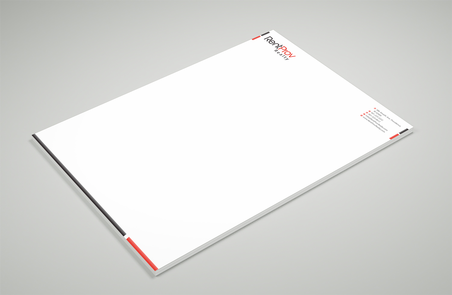 Letterhead Design by Petter Goms for RentProv Realty | Design #17019843