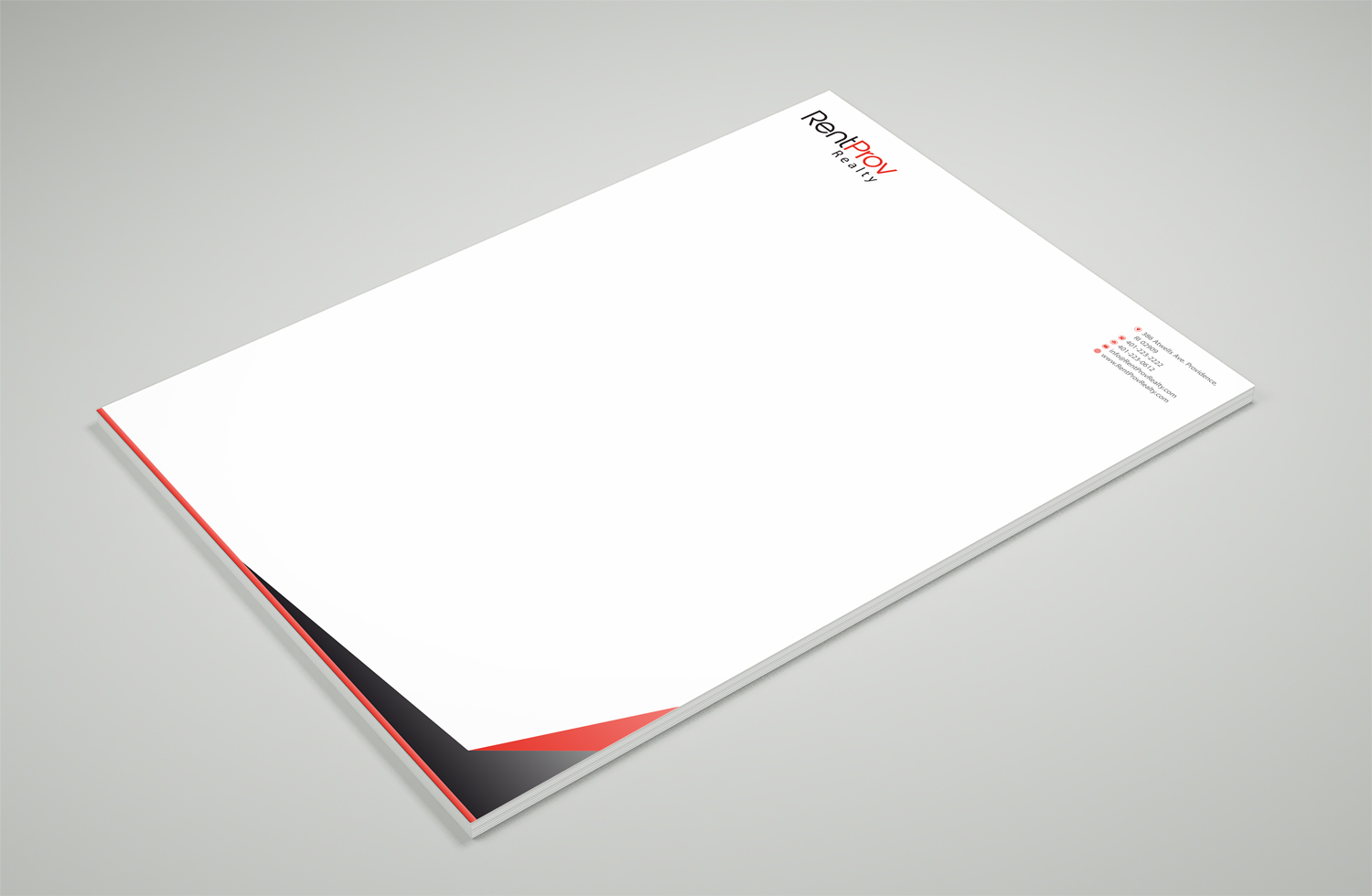 Letterhead Design by Petter Goms for RentProv Realty | Design #17020280