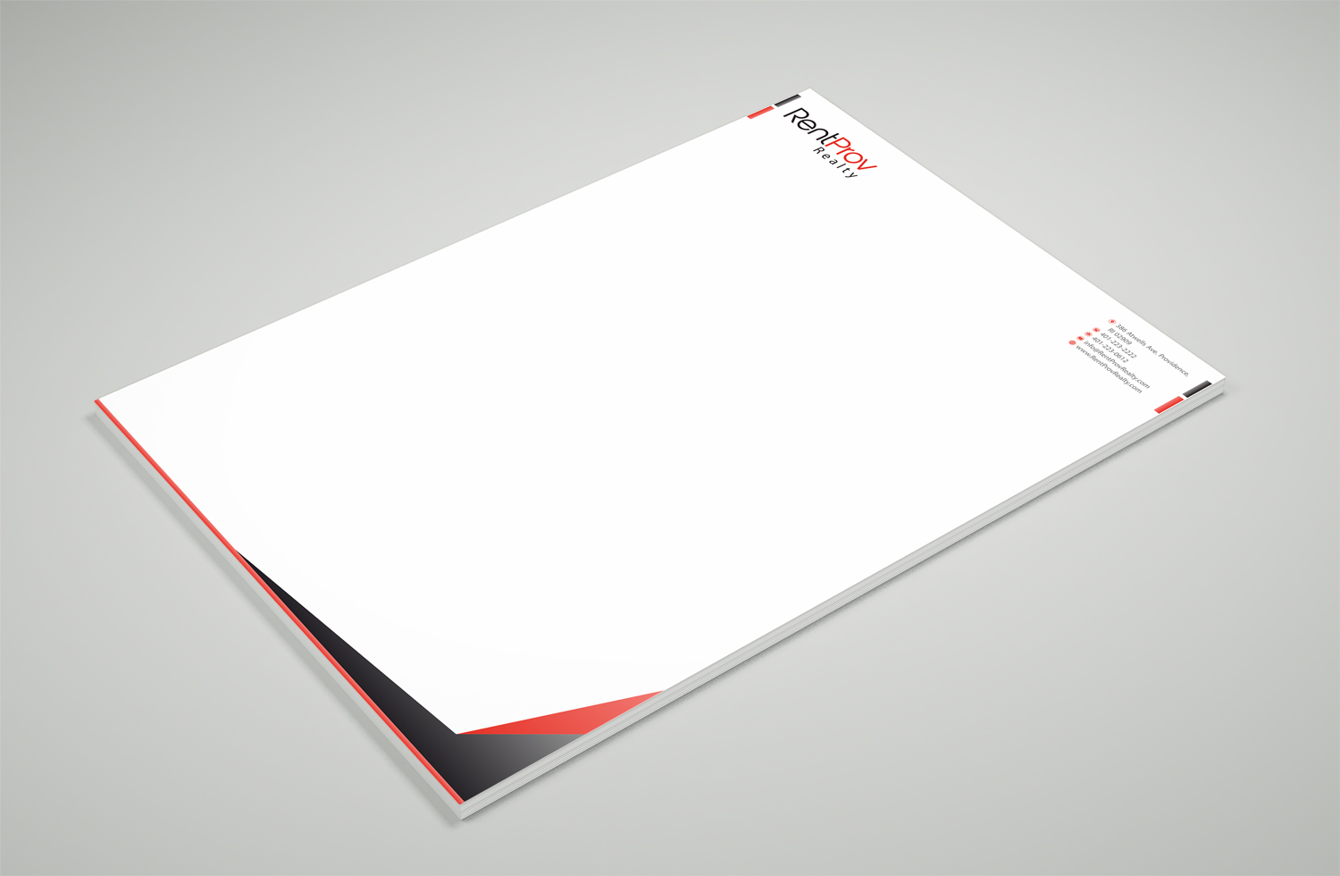 Letterhead Design by Petter Goms for RentProv Realty | Design #17020281