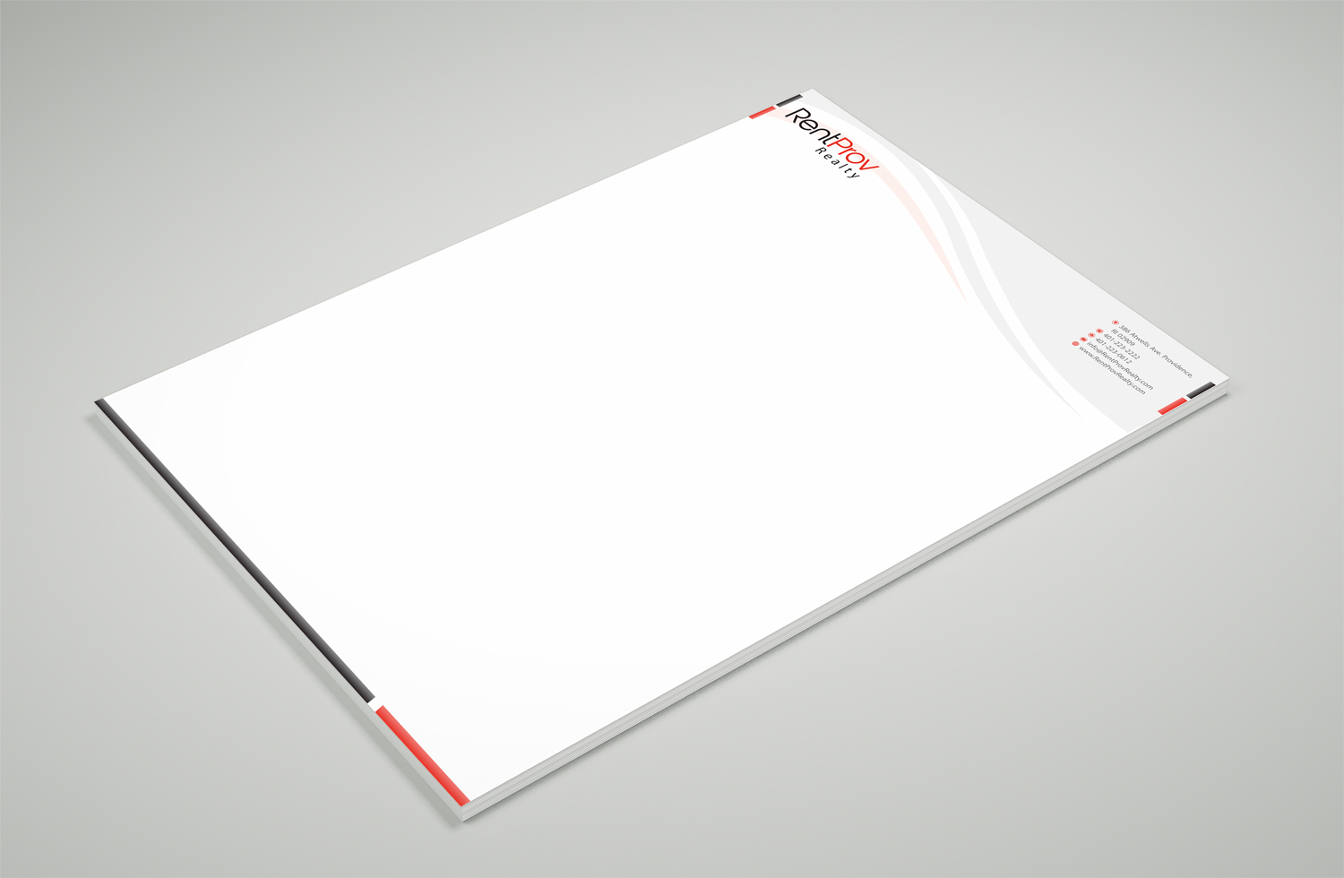 Letterhead Design by Petter Goms for RentProv Realty | Design #17020306