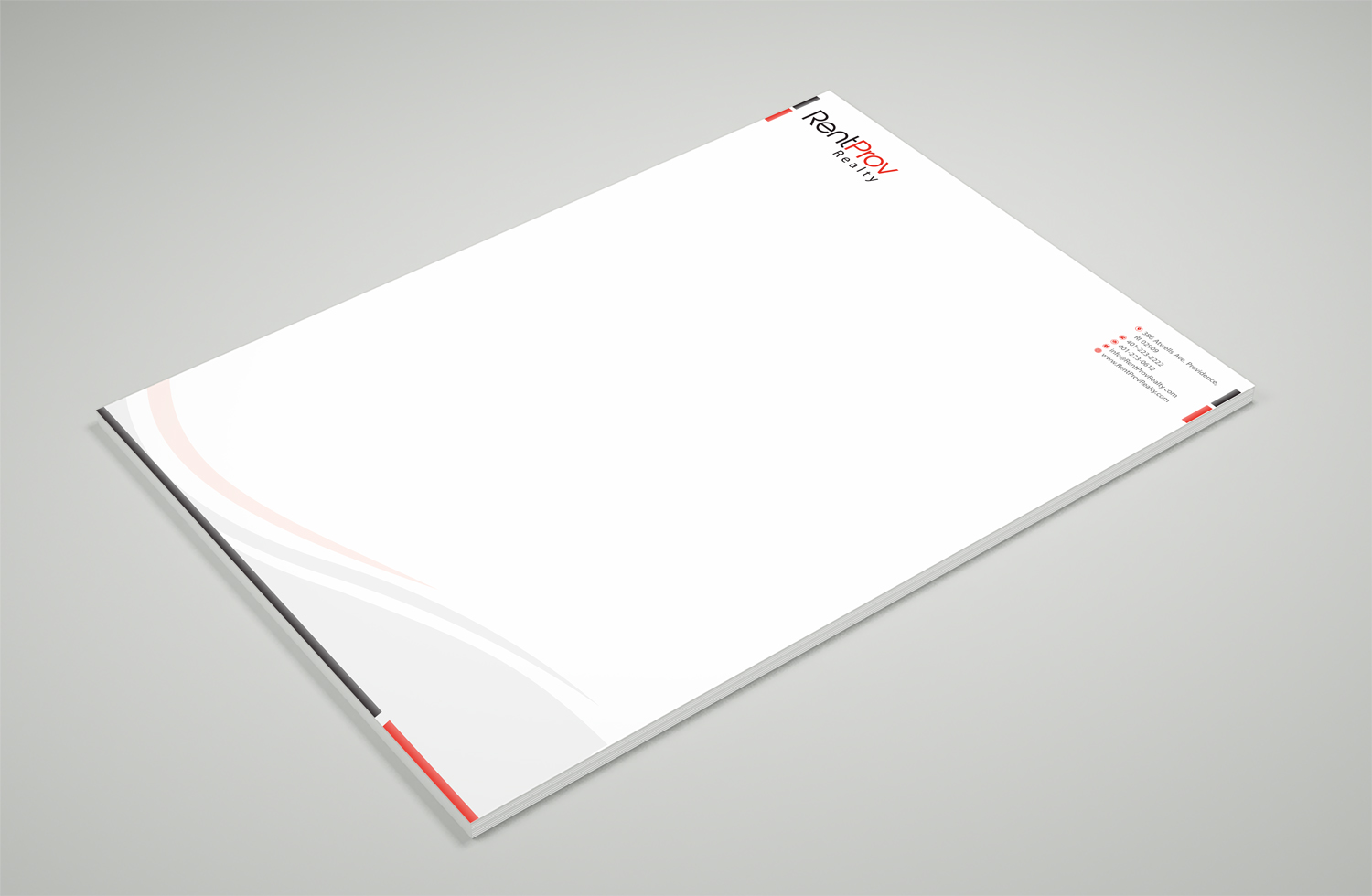 Letterhead Design by Petter Goms for RentProv Realty | Design #17020445